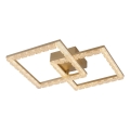 JUST LIGHT. 14732-60 - LED lubinis šviestuvas GLITRA LED/17,5W/230V 37,6x37,6 cm auksinis