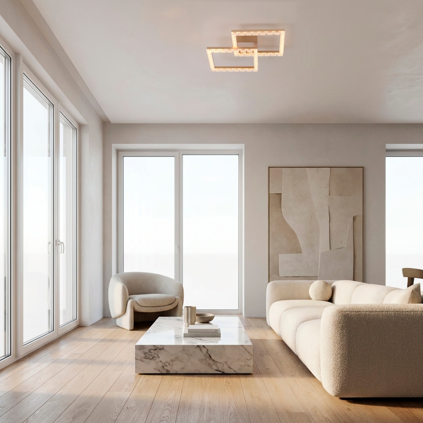 JUST LIGHT. 14732-60 - LED lubinis šviestuvas GLITRA LED/17,5W/230V 37,6x37,6 cm auksinis