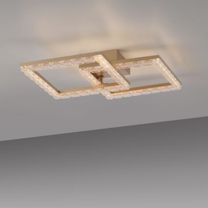 JUST LIGHT. 14732-60 - LED lubinis šviestuvas GLITRA LED/17,5W/230V 37,6x37,6 cm auksinis
