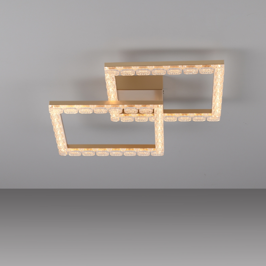 JUST LIGHT. 14732-60 - LED lubinis šviestuvas GLITRA LED/17,5W/230V 37,6x37,6 cm auksinis