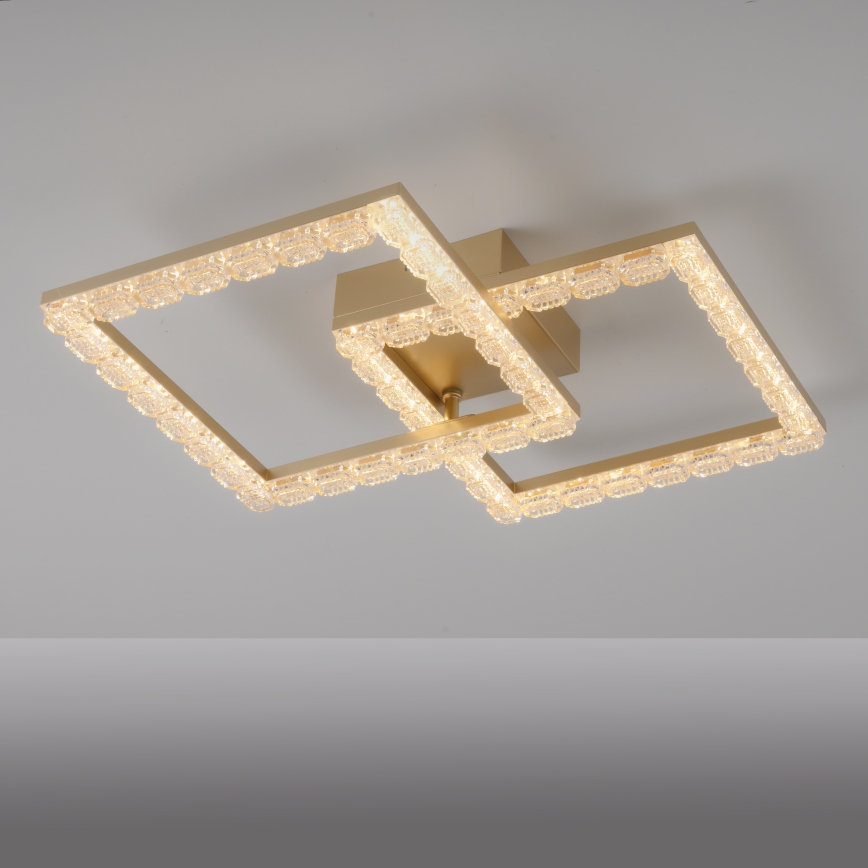 JUST LIGHT. 14732-60 - LED lubinis šviestuvas GLITRA LED/17,5W/230V 37,6x37,6 cm auksinis
