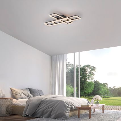 JUST LIGHT. 14733-18 - LED Lubinis šviestuvas GLITRA LED/35W/230V 57x72 cm juoda