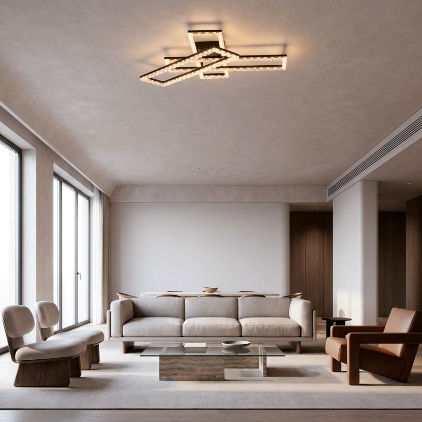 JUST LIGHT. 14733-18 - LED Lubinis šviestuvas GLITRA LED/35W/230V 57x72 cm juoda