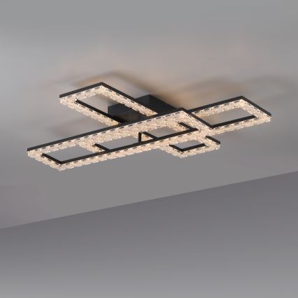 JUST LIGHT. 14733-18 - LED Lubinis šviestuvas GLITRA LED/35W/230V 57x72 cm juoda