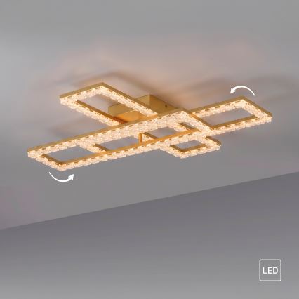 JUST LIGHT. 14733-60 - LED lubinis šviestuvas GLITRA LED/35W/230V 57,25x72,05 cm auksinis