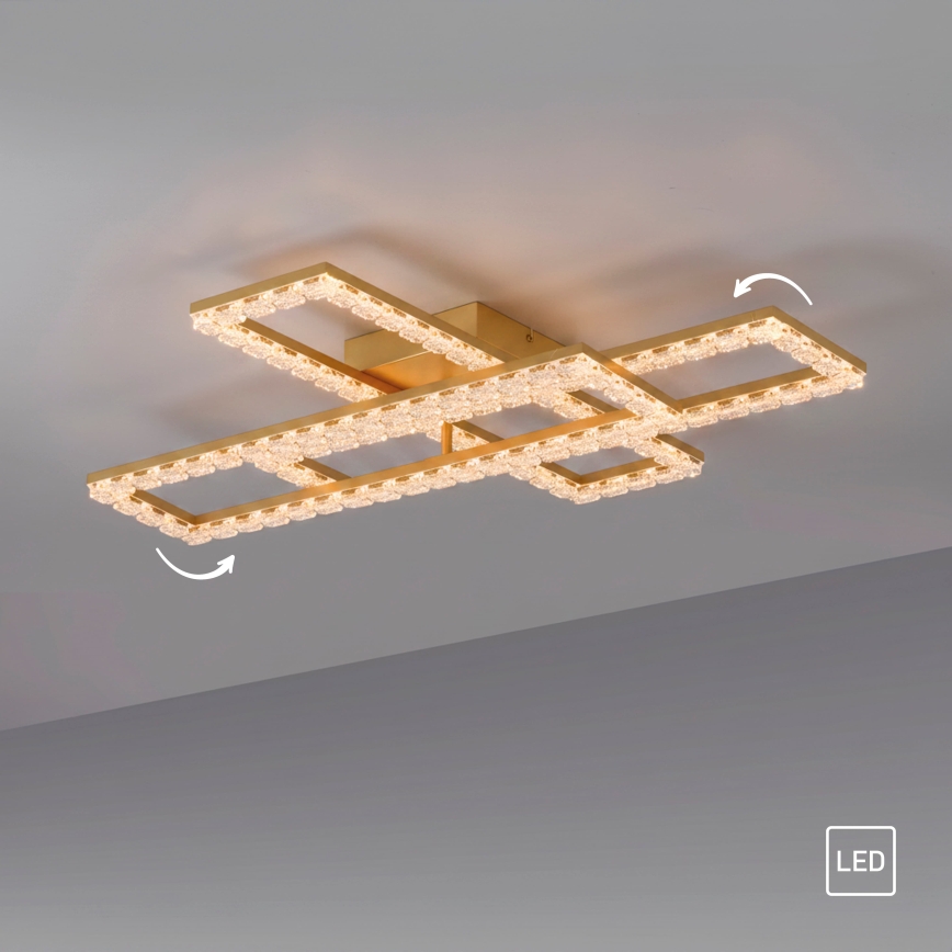 JUST LIGHT. 14733-60 - LED lubinis šviestuvas GLITRA LED/35W/230V 57,25x72,05 cm auksinis