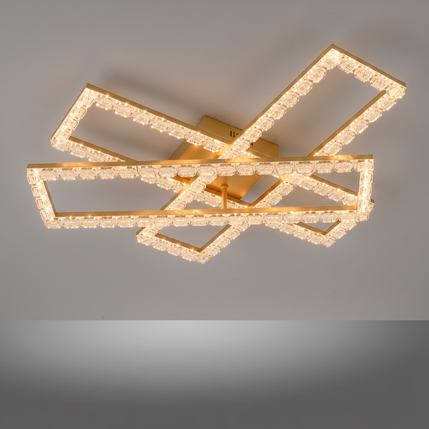 JUST LIGHT. 14733-60 - LED lubinis šviestuvas GLITRA LED/35W/230V 57,25x72,05 cm auksinis