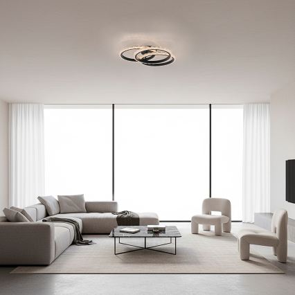 JUST LIGHT. 14734-18 - LED Lubinis šviestuvas GLITRA LED/37W/230V skers. 50 cm juodas