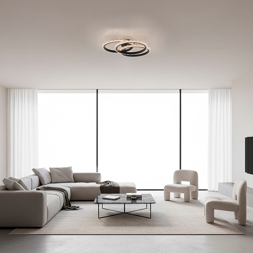 JUST LIGHT. 14734-18 - LED Lubinis šviestuvas GLITRA LED/37W/230V skers. 50 cm juodas