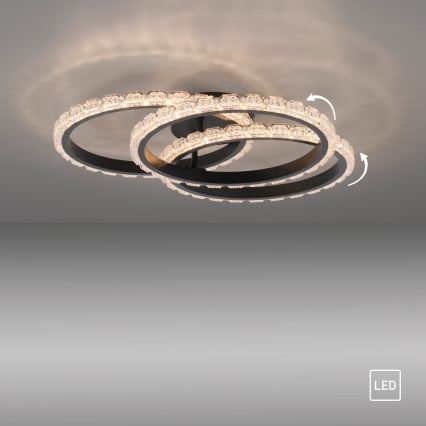 JUST LIGHT. 14734-18 - LED Lubinis šviestuvas GLITRA LED/37W/230V skers. 50 cm juodas