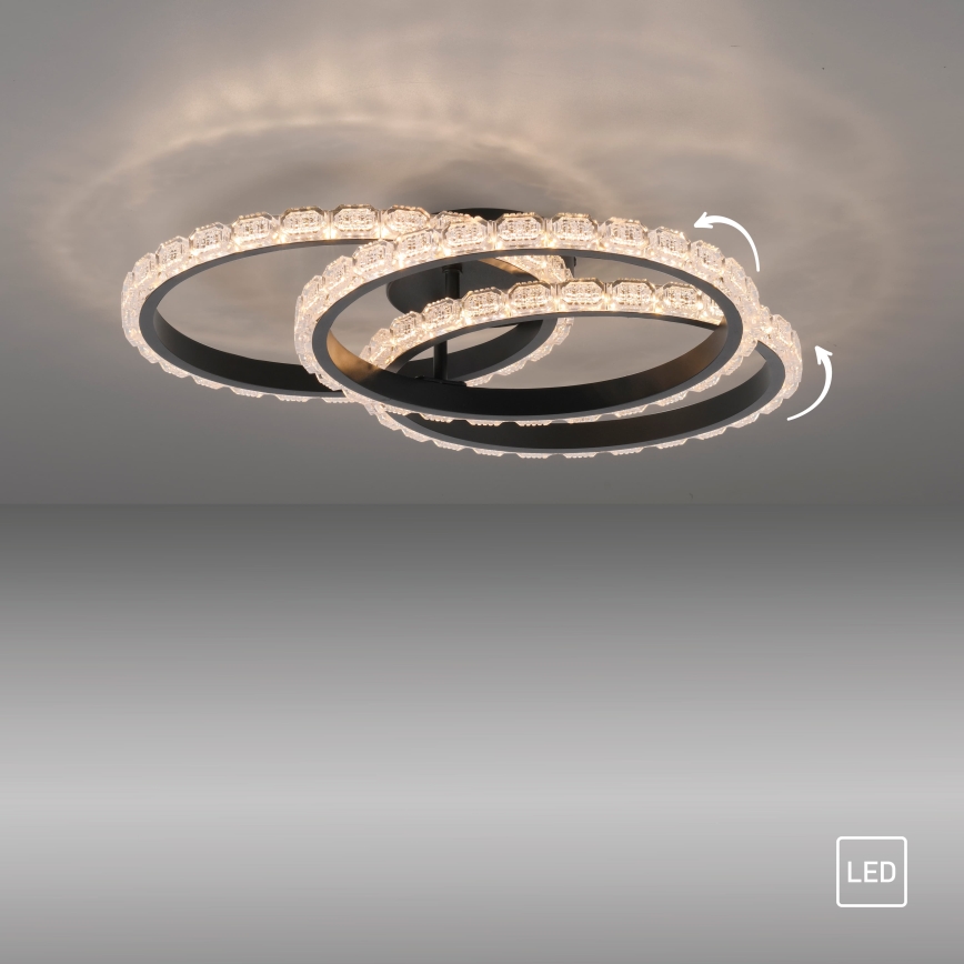 JUST LIGHT. 14734-18 - LED Lubinis šviestuvas GLITRA LED/37W/230V skers. 50 cm juodas