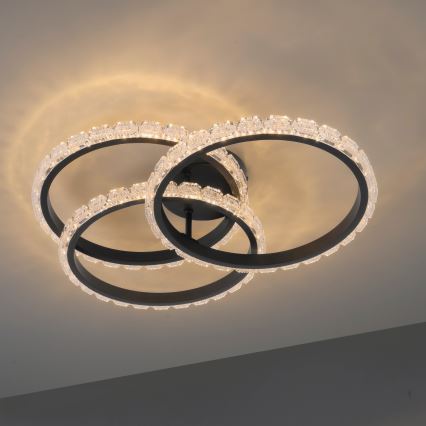 JUST LIGHT. 14734-18 - LED Lubinis šviestuvas GLITRA LED/37W/230V skers. 50 cm juodas