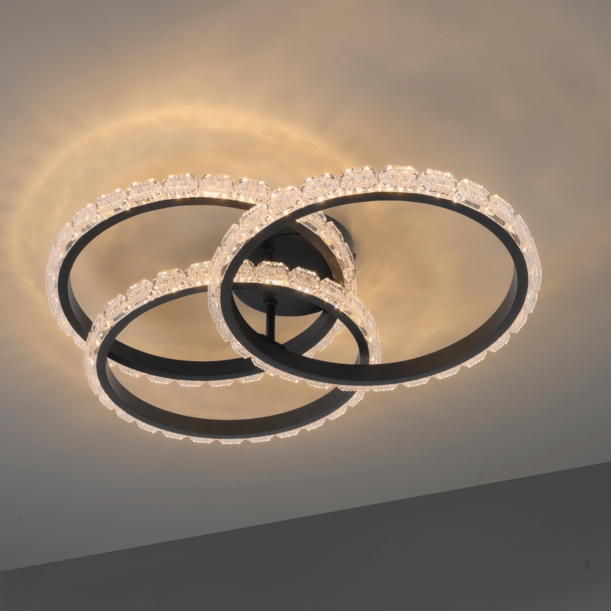 JUST LIGHT. 14734-18 - LED Lubinis šviestuvas GLITRA LED/37W/230V skers. 50 cm juodas