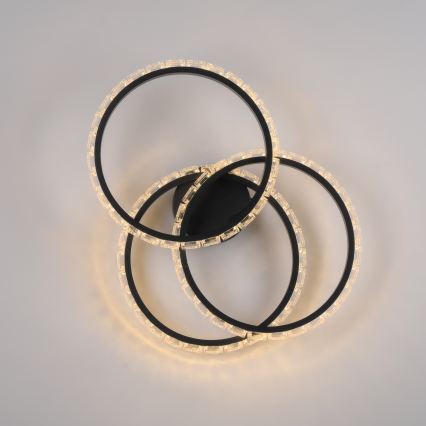 JUST LIGHT. 14734-18 - LED Lubinis šviestuvas GLITRA LED/37W/230V skers. 50 cm juodas