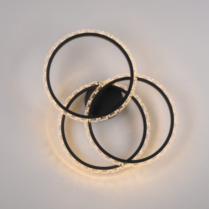 JUST LIGHT. 14734-18 - LED Lubinis šviestuvas GLITRA LED/37W/230V skers. 50 cm juodas