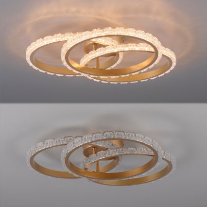 JUST LIGHT. 14734-60 - LED lubinis šviestuvas GLITRA LED/37W/230V Ø 50 cm aukso spalvos