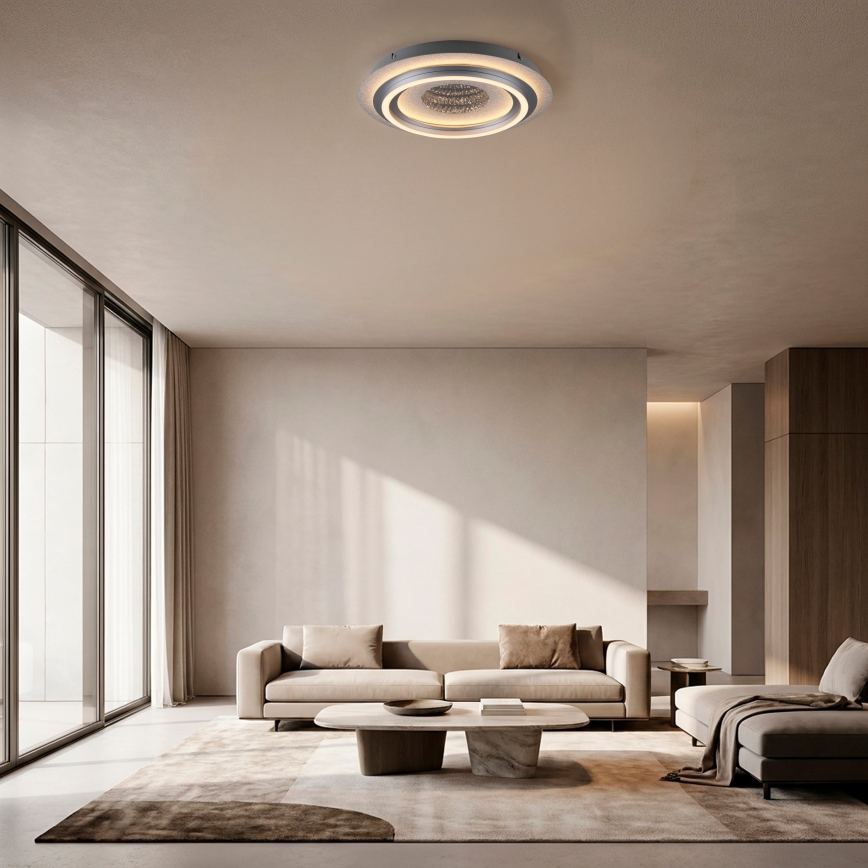 JUST LIGHT. 15089-21 - LED lubinis šviestuvas CICHIO LED/36W/230V Ø 40 cm, matinis chromas