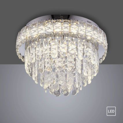 JUST LIGHT. 15092-17 - LED lubinis šviestuvas KULUNKA LED/33W/230V skersmuo 38 cm blizgus chromas