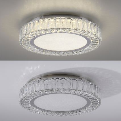 JUST LIGHT. 15222-17 - LED lubinis šviestuvas KULUNKA LED/46W/230V, skersmuo 50 cm, blizgus chromas