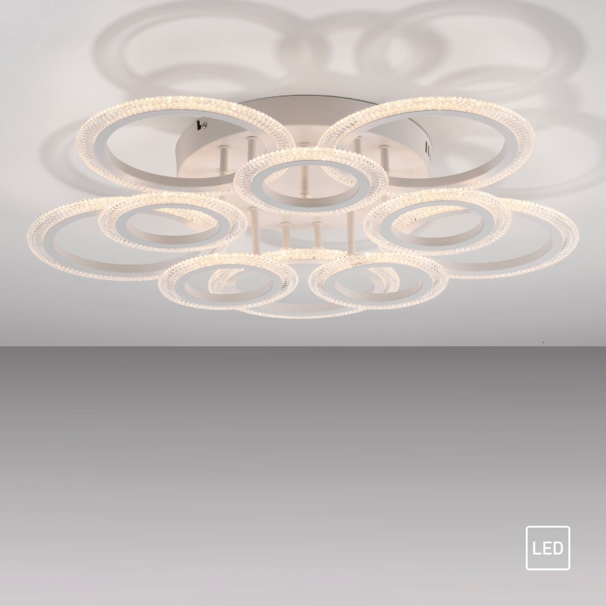 JUST LIGHT. 15268-16 - LED lubinis šviestuvas CRYSTALLO LED/48,5W/230V skersmuo 68,6 cm baltas