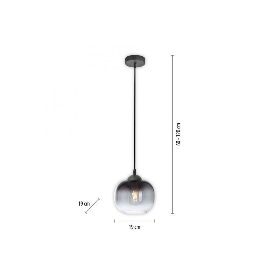 JUST LIGHT. 15420-18 - Pakabinamas sietynas ZEA 1xE27/25W/230V juoda