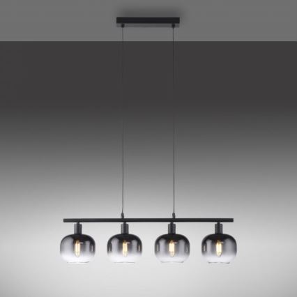 JUST LIGHT. 15421-18 - Pakabinamas sietynas ZEA 4xE14/25W/230V juoda