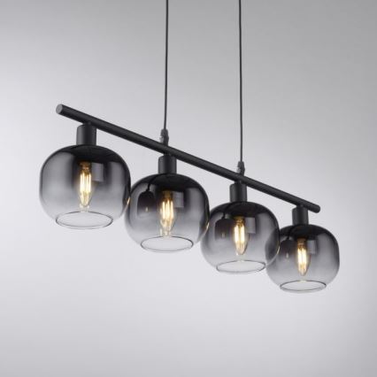 JUST LIGHT. 15421-18 - Pakabinamas sietynas ZEA 4xE14/25W/230V juoda