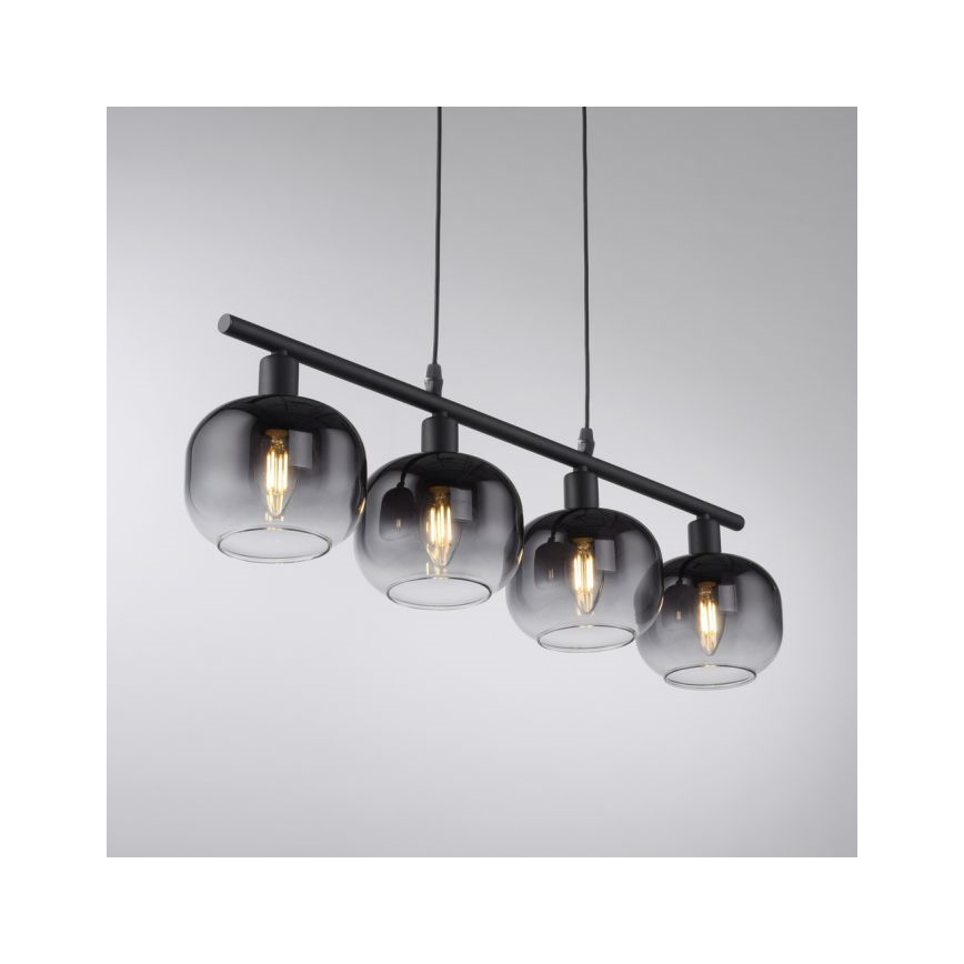 JUST LIGHT. 15421-18 - Pakabinamas sietynas ZEA 4xE14/25W/230V juoda