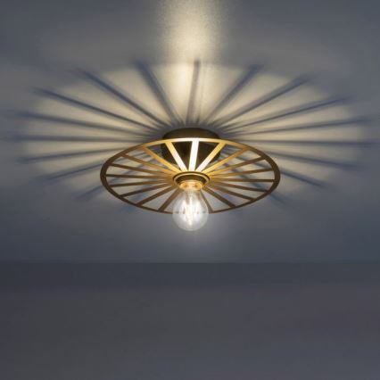 JUST LIGHT. 15635-60 - Lubinis šviestuvas SPIKE 1xE27/40W/230V diametras 30 cm žalvaris
