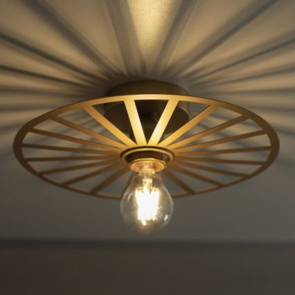 JUST LIGHT. 15635-60 - Lubinis šviestuvas SPIKE 1xE27/40W/230V diametras 30 cm žalvaris