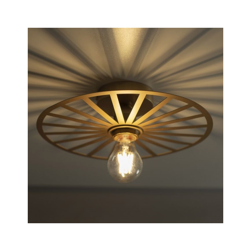 JUST LIGHT. 15635-60 - Lubinis šviestuvas SPIKE 1xE27/40W/230V diametras 30 cm žalvaris