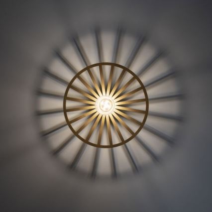 JUST LIGHT. 15635-60 - Lubinis šviestuvas SPIKE 1xE27/40W/230V diametras 30 cm žalvaris