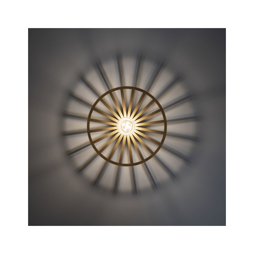 JUST LIGHT. 15635-60 - Lubinis šviestuvas SPIKE 1xE27/40W/230V diametras 30 cm žalvaris
