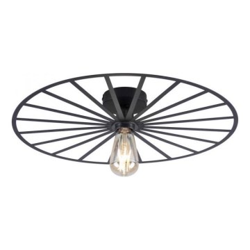 JUST LIGHT. 15636-18 - Lubinis šviestuvas SPIKE 1xE27/40W/230V diametras 50 cm juoda