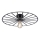 JUST LIGHT. 15636-18 - Lubinis šviestuvas SPIKE 1xE27/40W/230V diametras 50 cm juoda