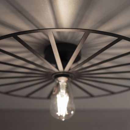 JUST LIGHT. 15636-18 - Lubinis šviestuvas SPIKE 1xE27/40W/230V diametras 50 cm juoda