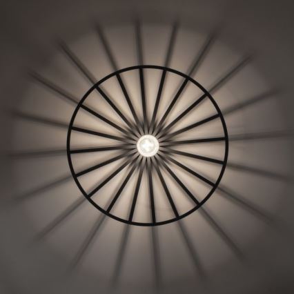 JUST LIGHT. 15636-18 - Lubinis šviestuvas SPIKE 1xE27/40W/230V diametras 50 cm juoda