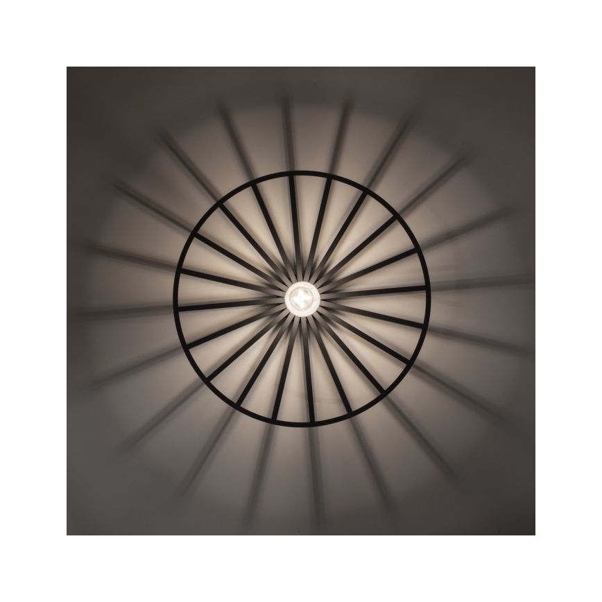 JUST LIGHT. 15636-18 - Lubinis šviestuvas SPIKE 1xE27/40W/230V diametras 50 cm juoda