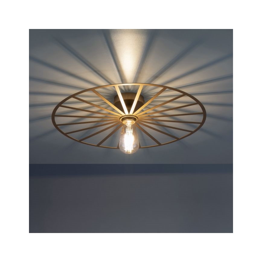 JUST LIGHT. 15636-60 - Lubinis šviestuvas SPIKE 1xE27/40W/230V diametras 50 cm žalvaris