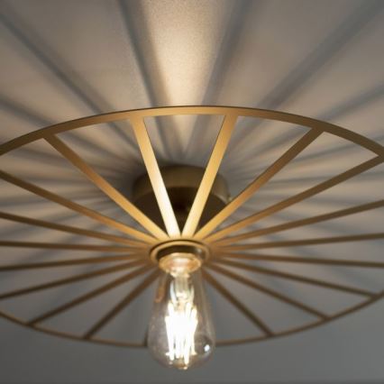 JUST LIGHT. 15636-60 - Lubinis šviestuvas SPIKE 1xE27/40W/230V diametras 50 cm žalvaris
