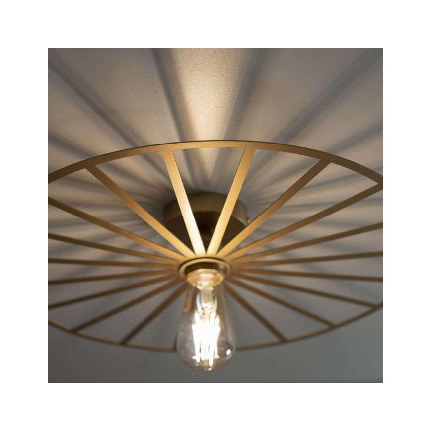 JUST LIGHT. 15636-60 - Lubinis šviestuvas SPIKE 1xE27/40W/230V diametras 50 cm žalvaris