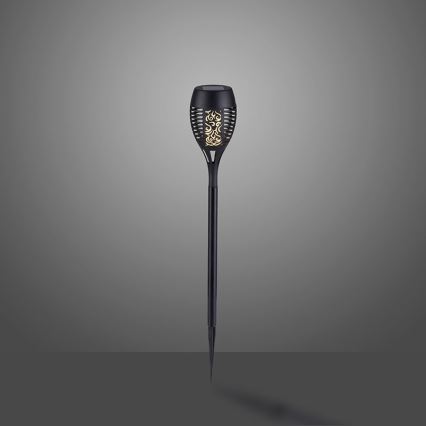 JUST LIGHT. 19106-18-3 - KOMPLEKTAS 3x LED apšvietimas, įkraunamas saulės energija FACKEL LED/0,24W/1,2V 200 mAh IP44 juoda
