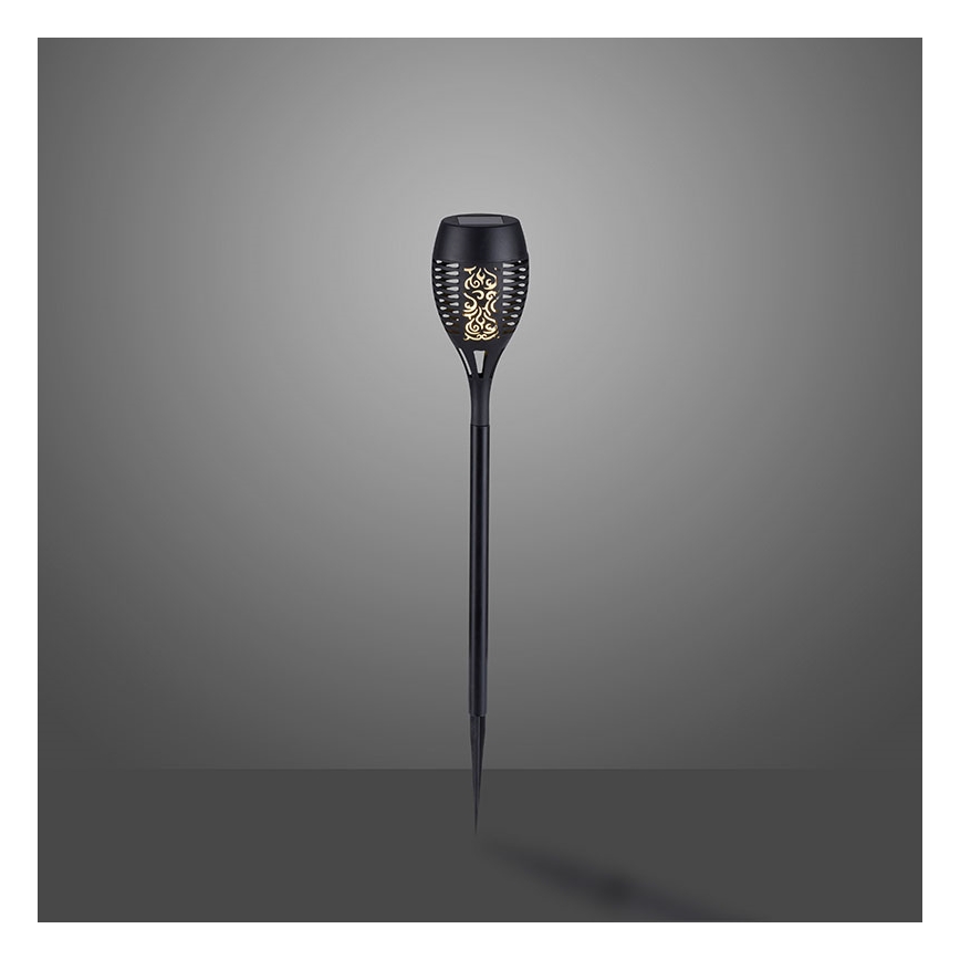 JUST LIGHT. 19106-18-3 - KOMPLEKTAS 3x LED apšvietimas, įkraunamas saulės energija FACKEL LED/0,24W/1,2V 200 mAh IP44 juoda