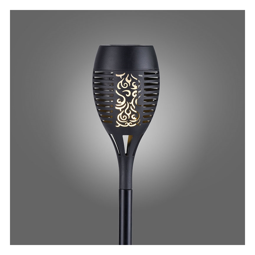 JUST LIGHT. 19106-18-3 - KOMPLEKTAS 3x LED apšvietimas, įkraunamas saulės energija FACKEL LED/0,24W/1,2V 200 mAh IP44 juoda