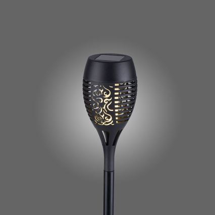 JUST LIGHT. 19106-18-3 - KOMPLEKTAS 3x LED apšvietimas, įkraunamas saulės energija FACKEL LED/0,24W/1,2V 200 mAh IP44 juoda