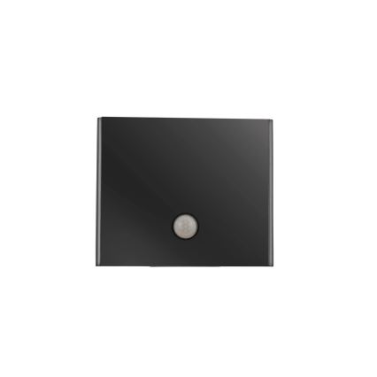 JUST LIGHT. 19471-18 - LED Lauko sieninis šviestuvas su jutikliu AMIN 2xLED/1,25W/3,7V 4400mAh IP44 juoda