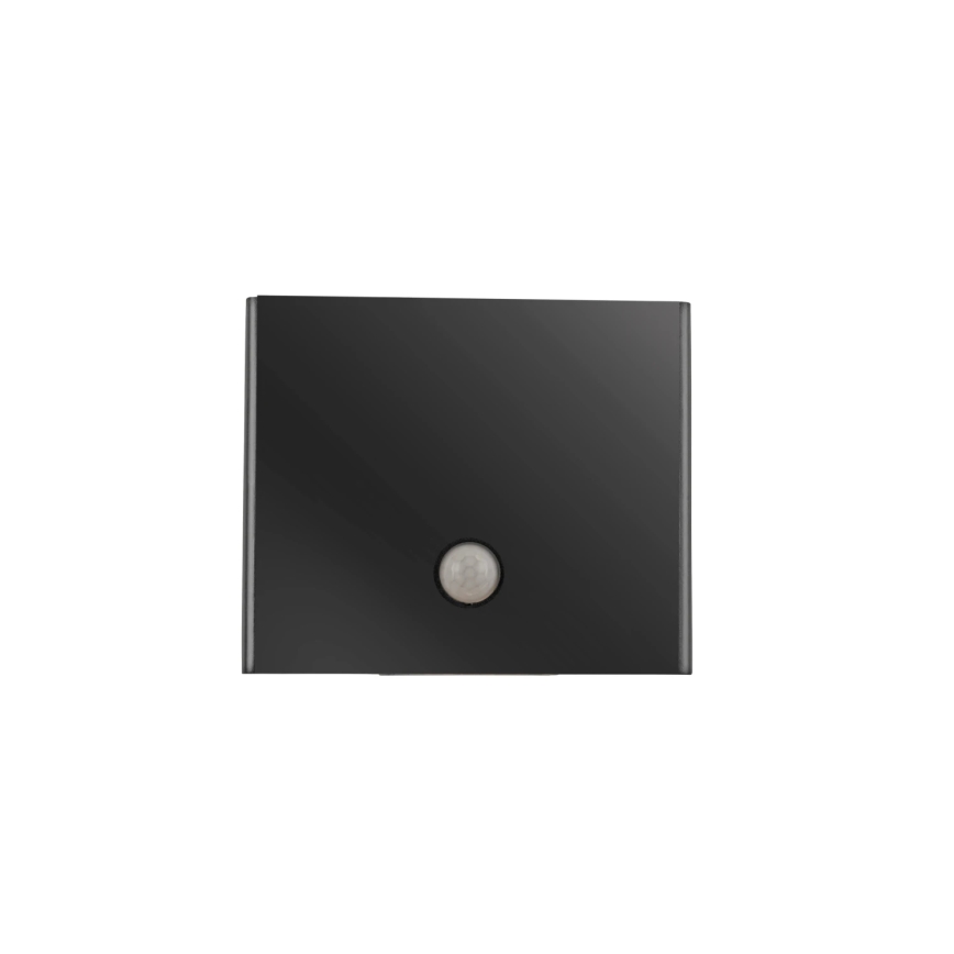 JUST LIGHT. 19471-18 - LED Lauko sieninis šviestuvas su jutikliu AMIN 2xLED/1,25W/3,7V 4400mAh IP44 juoda