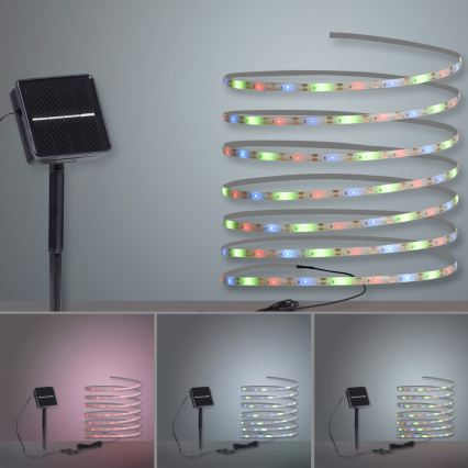 JUST LIGHT. 19971-18 - LED RGB saulės juosta TEANIA LED/3,7V 5 m 1200 mAh IP44 juoda