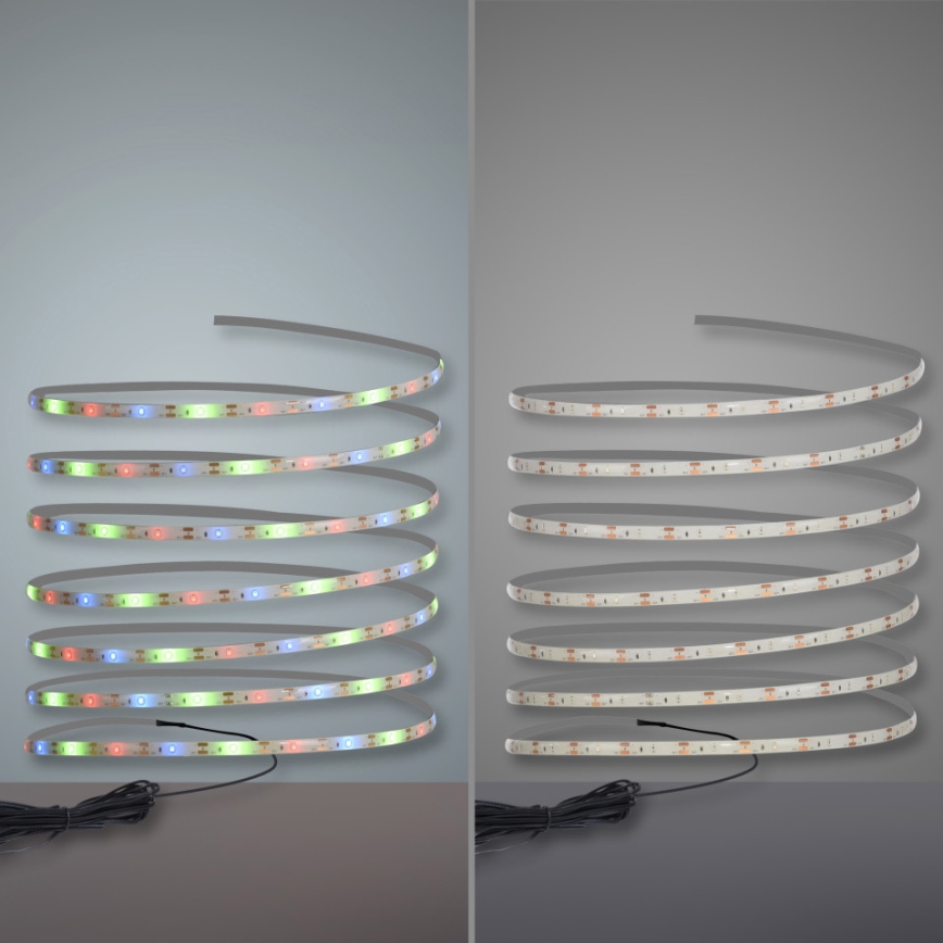 JUST LIGHT. 19971-18 - LED RGB saulės juosta TEANIA LED/3,7V 5 m 1200 mAh IP44 juoda