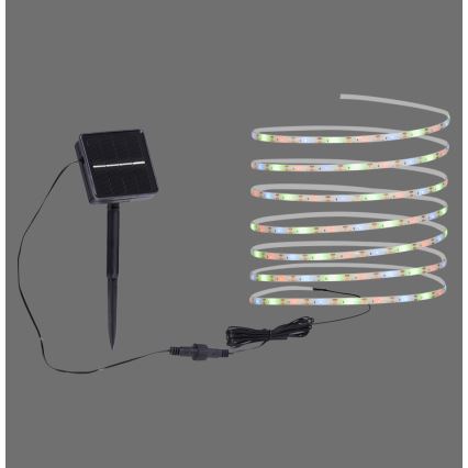 JUST LIGHT. 19971-18 - LED RGB saulės juosta TEANIA LED/3,7V 5 m 1200 mAh IP44 juoda